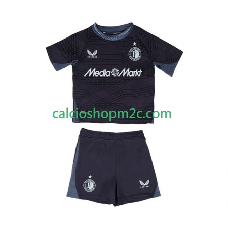 Feyenoord Rotterdam Bambino Maglia Trasferta 2025/2026 Manica Corta
